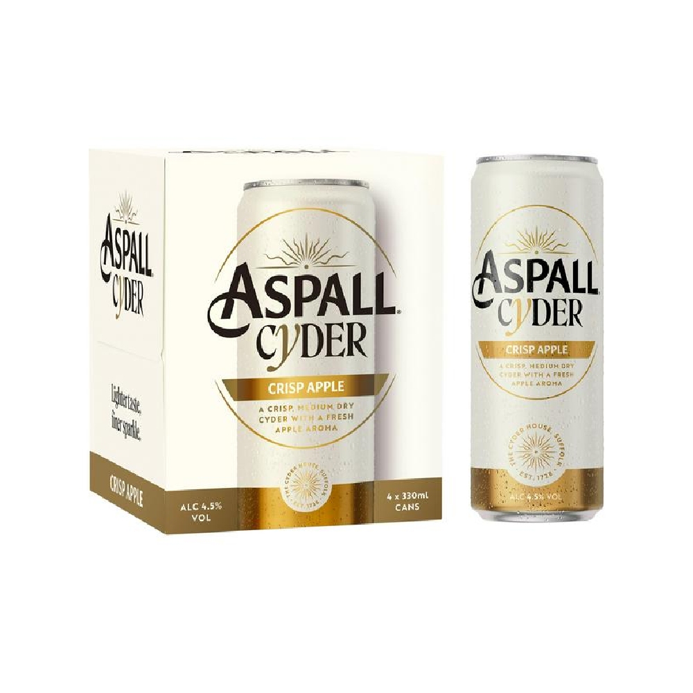 Aspall Crisp Apple Cyder 4X330Ml Cans
