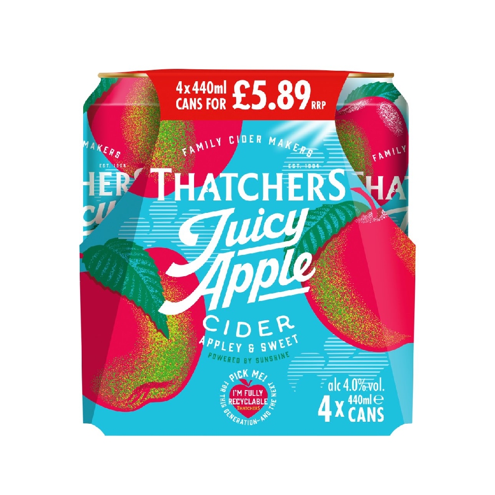Thatchers Juicy Apple Cider 4 x 440ml