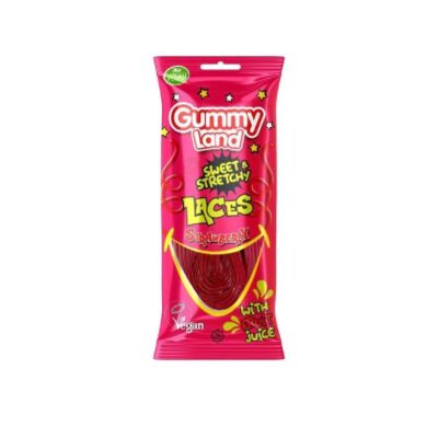 Gummy Land Strawberry Laces 80g